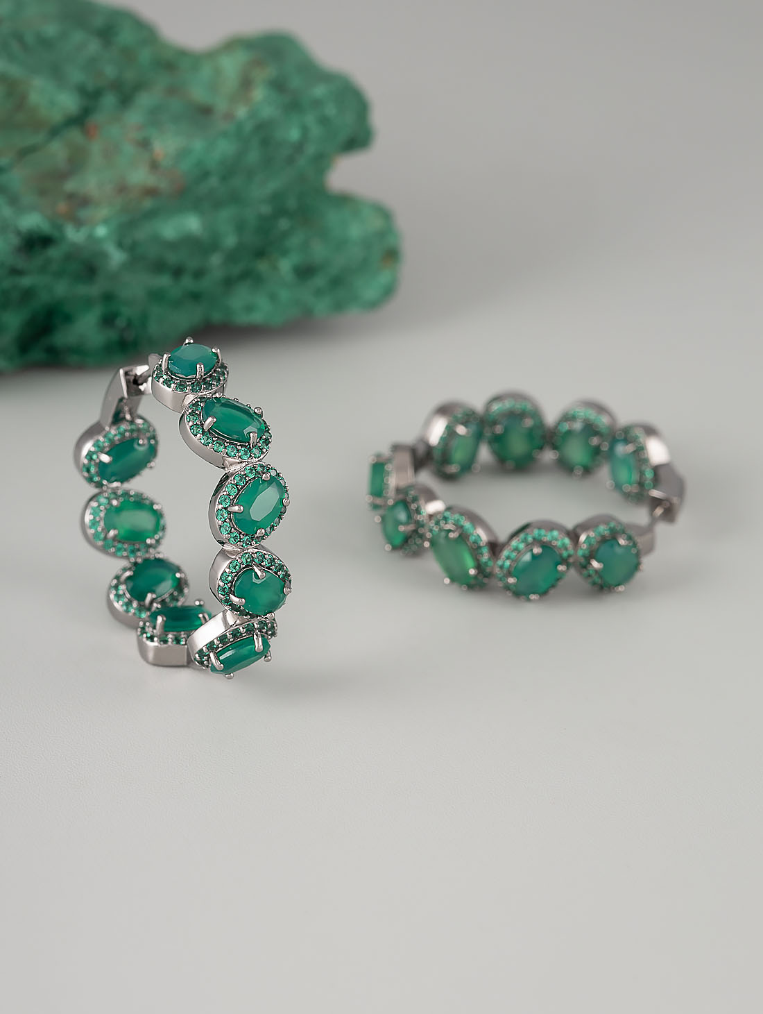 С0237А Агат Серьги (Ag 925)