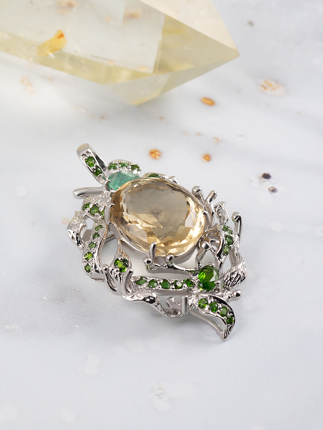 042376 Брошь-кулон (Ag 925)