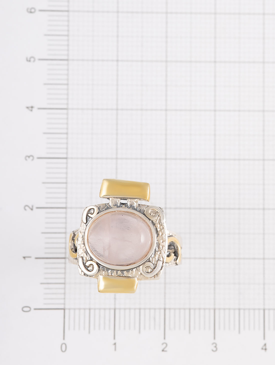 Rrr1157z Роз.кварц Кольцо (Ag 925)