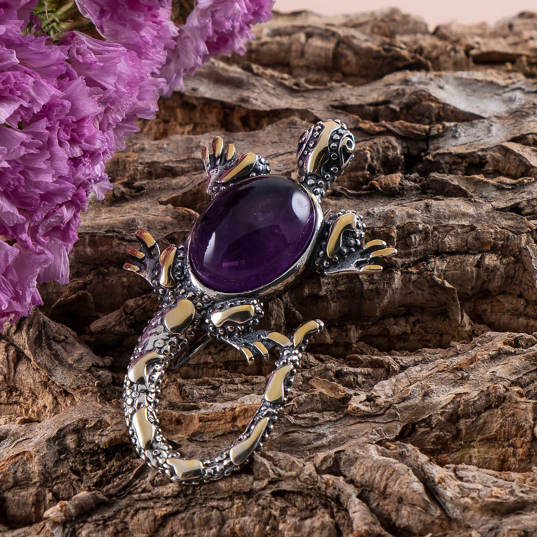Brr1264z Аметист Брошь (Ag 925)