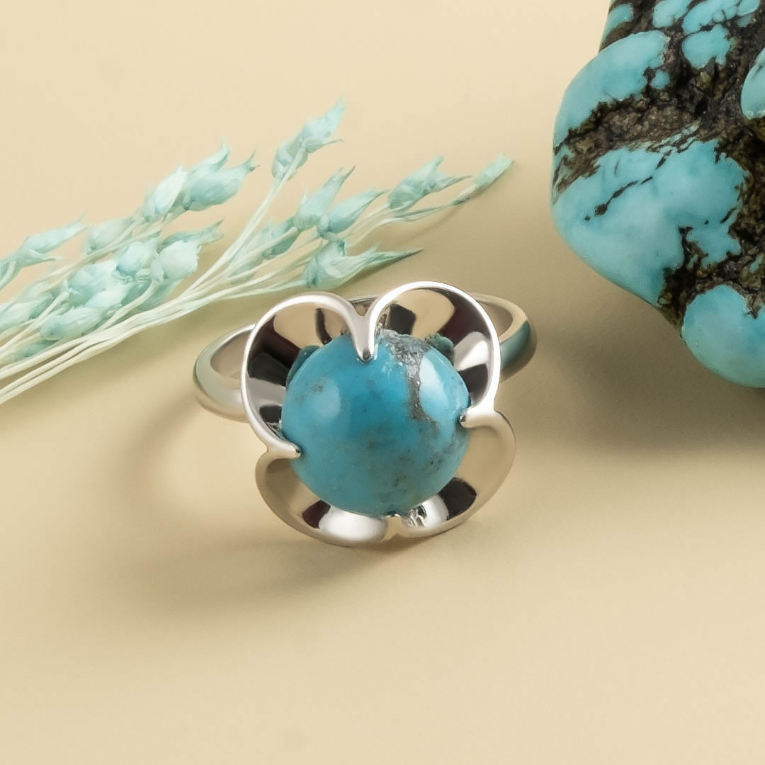 0271R Бирюза Кольцо (Ag 925)
