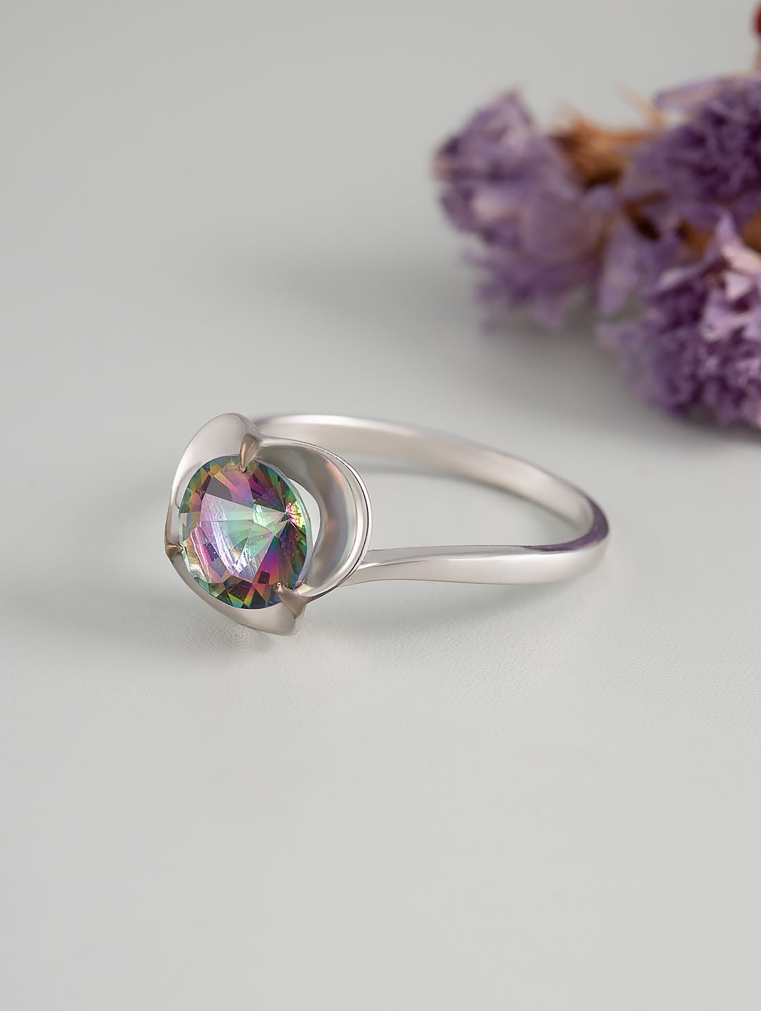 0274R Хрусталь М Кольцо (Ag 925)