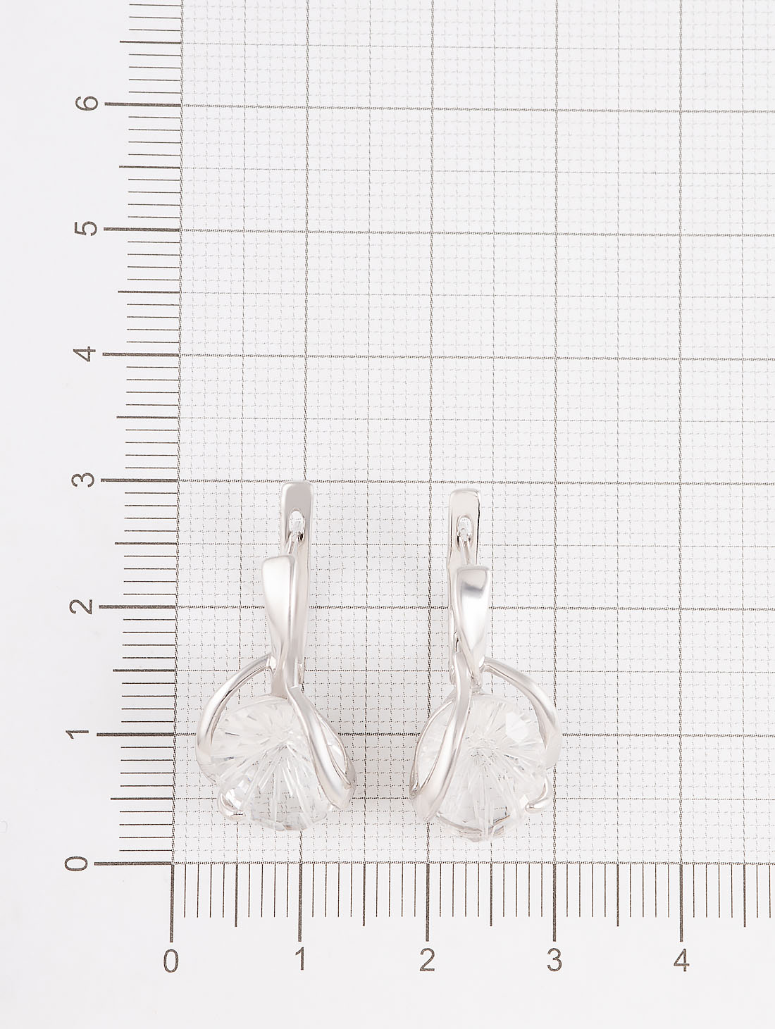 1418R Хрусталь Серьги (Ag 925)