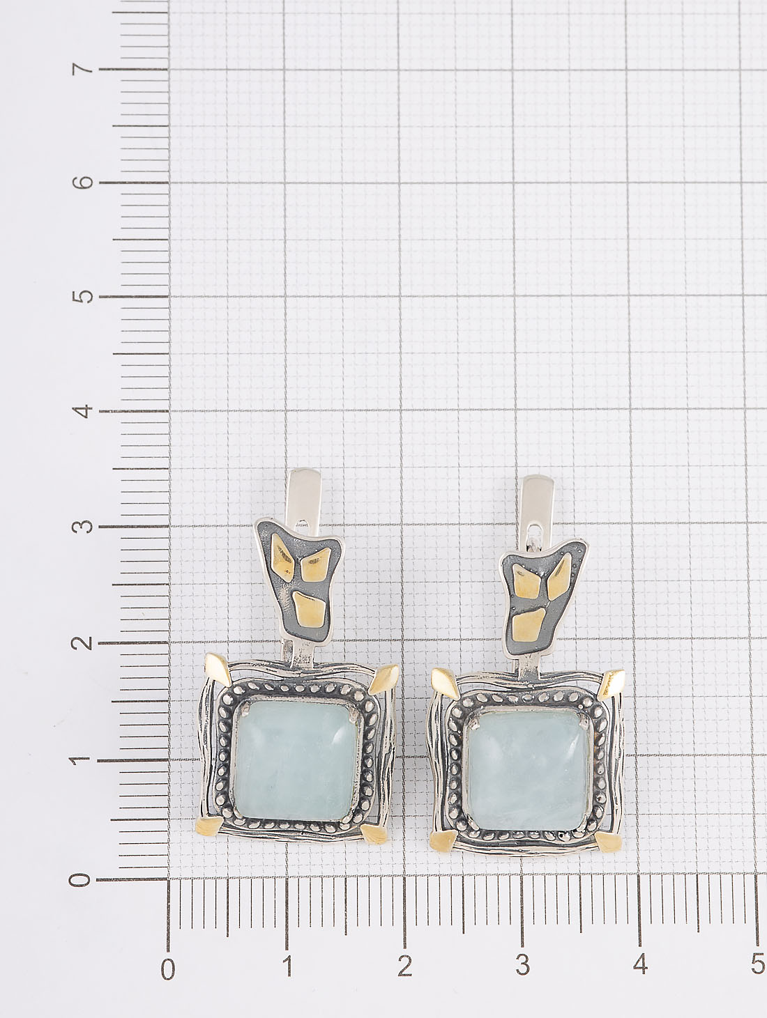 Err1340z Аквамарин Серьги (Ag 925)