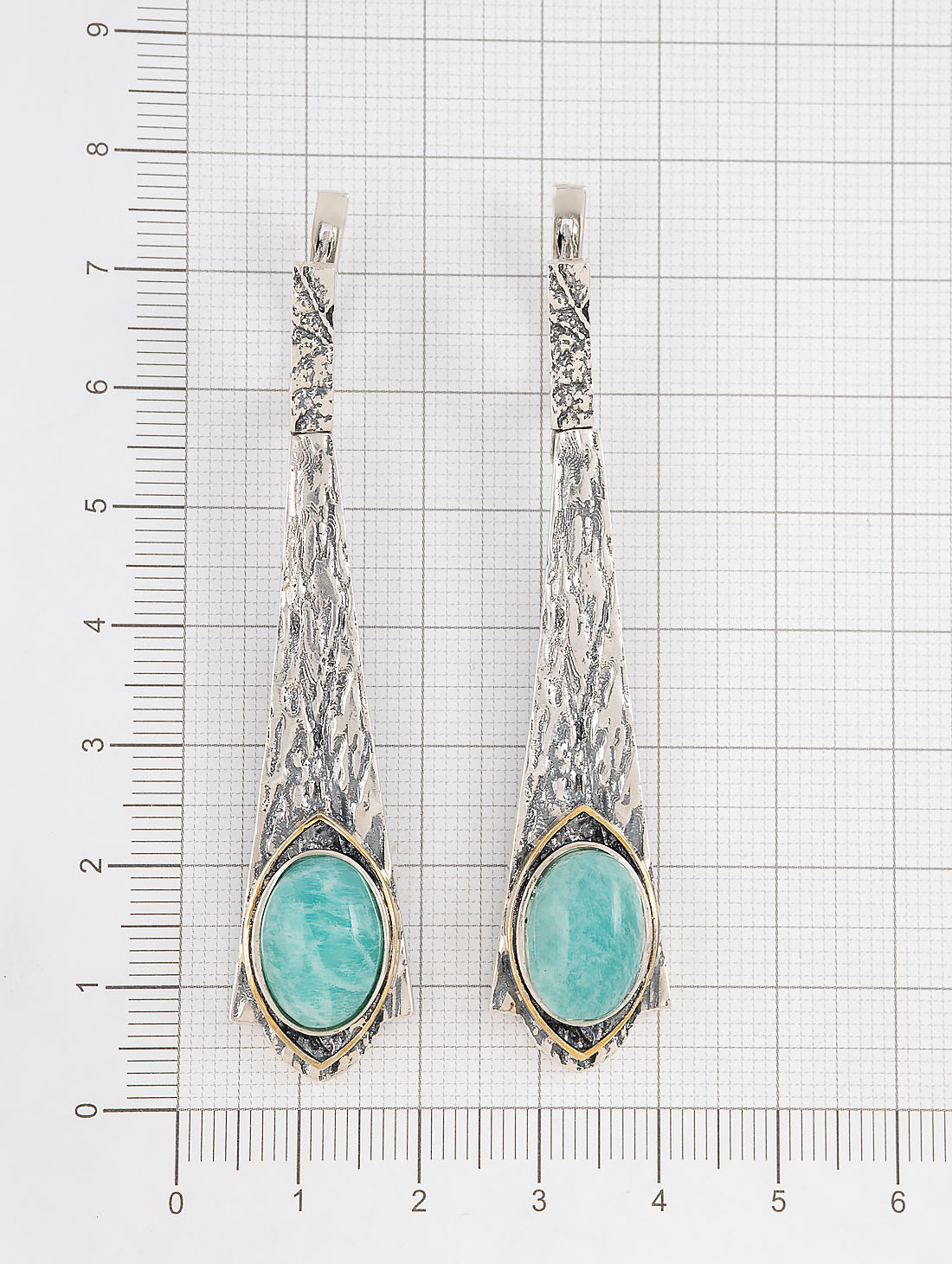 Err1218z Амазонит Серьги (Ag 925)