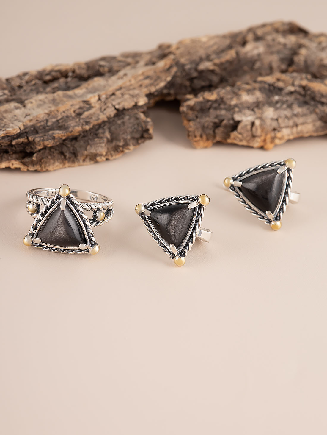 Err1482z Обсидиан Серьги (Ag 925)