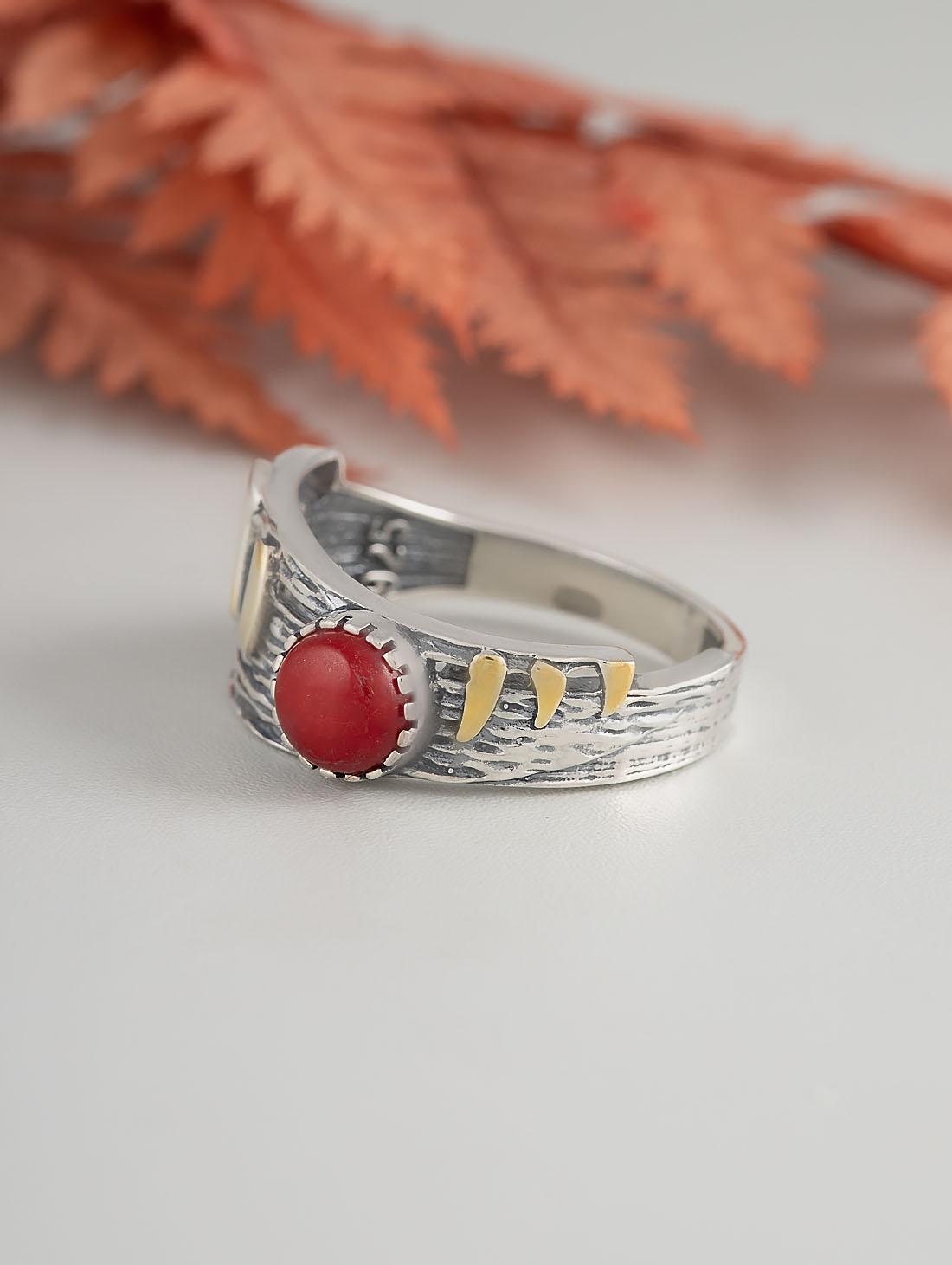 Rrr1498z Коралл Кольцо (Ag_925)