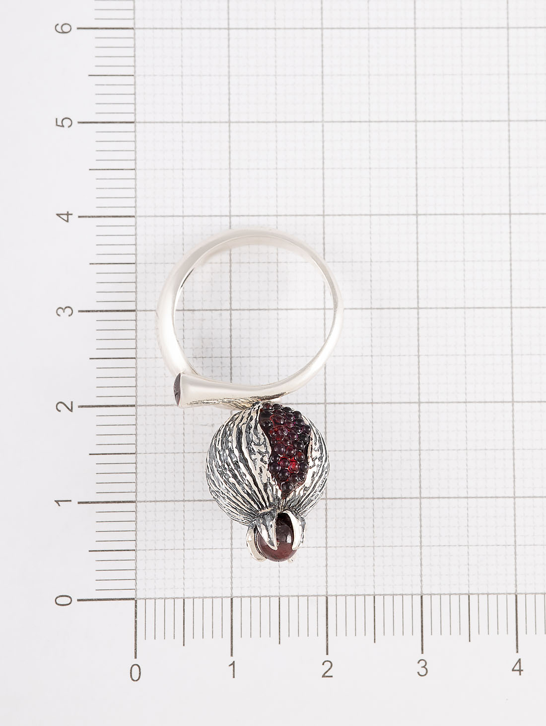 Rrr1357z Гранат Кольцо (Ag 925)