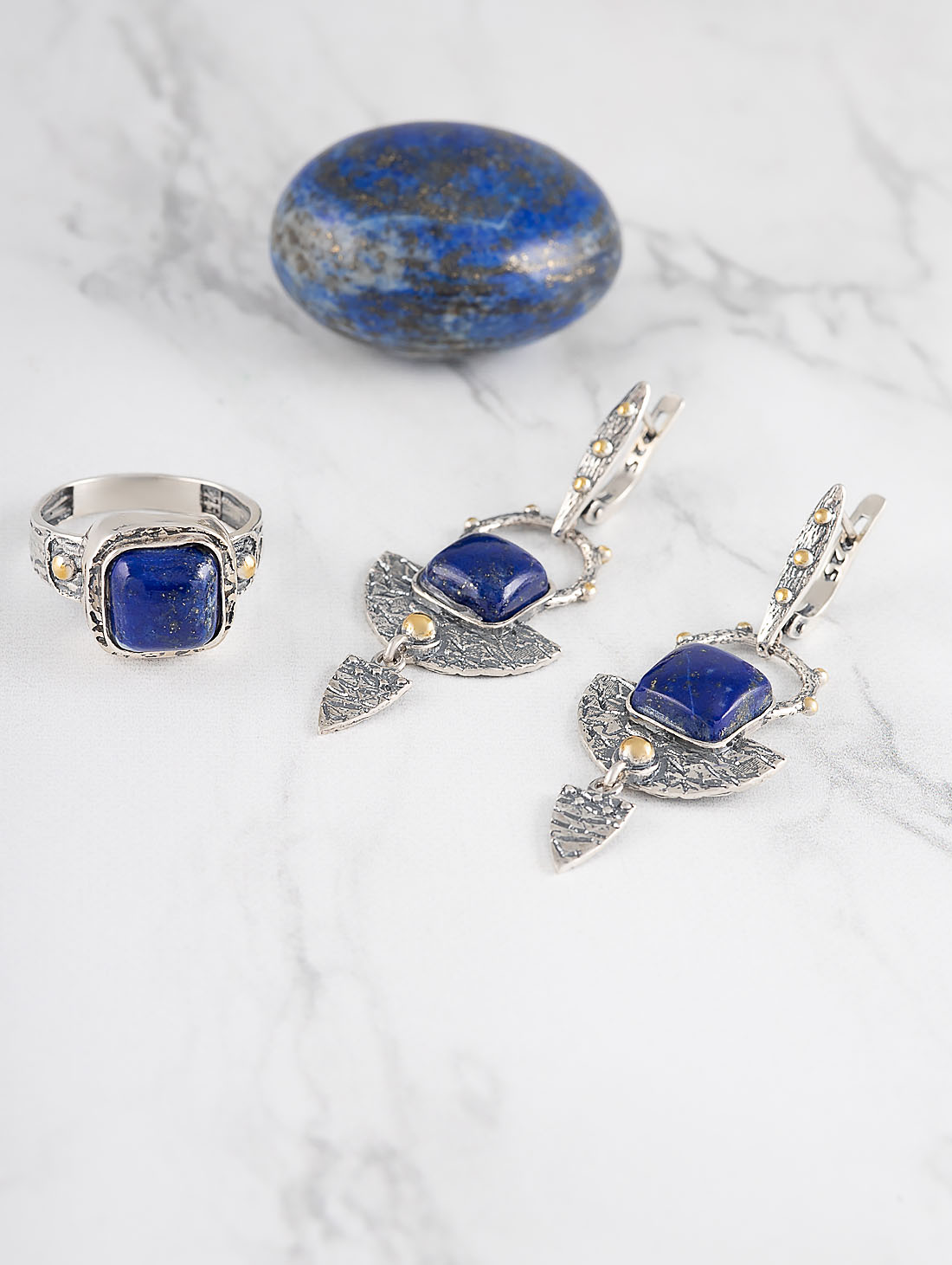 Rrr1226z Лазурит Кольцо (Ag_925)