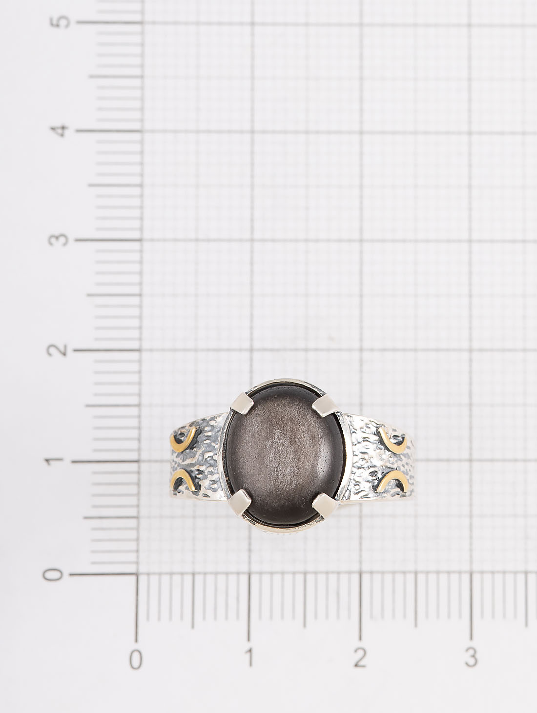 Rrr1474z Обсидиан Кольцо (Ag 925)