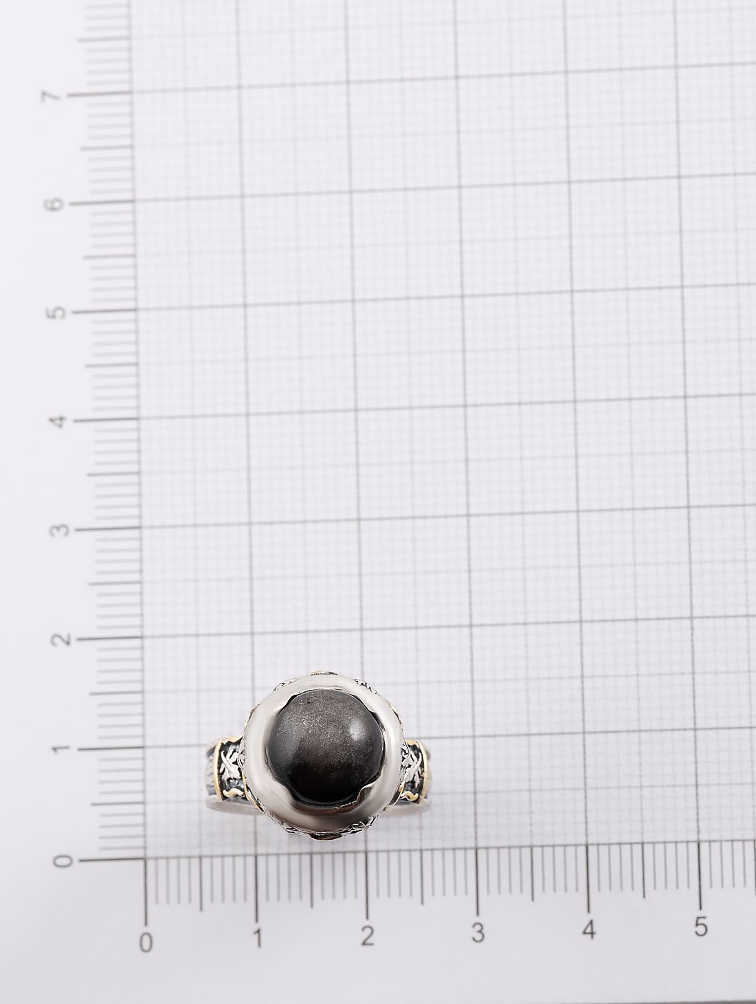 Rrr1346z Обсидиан Кольцо (Ag 925)