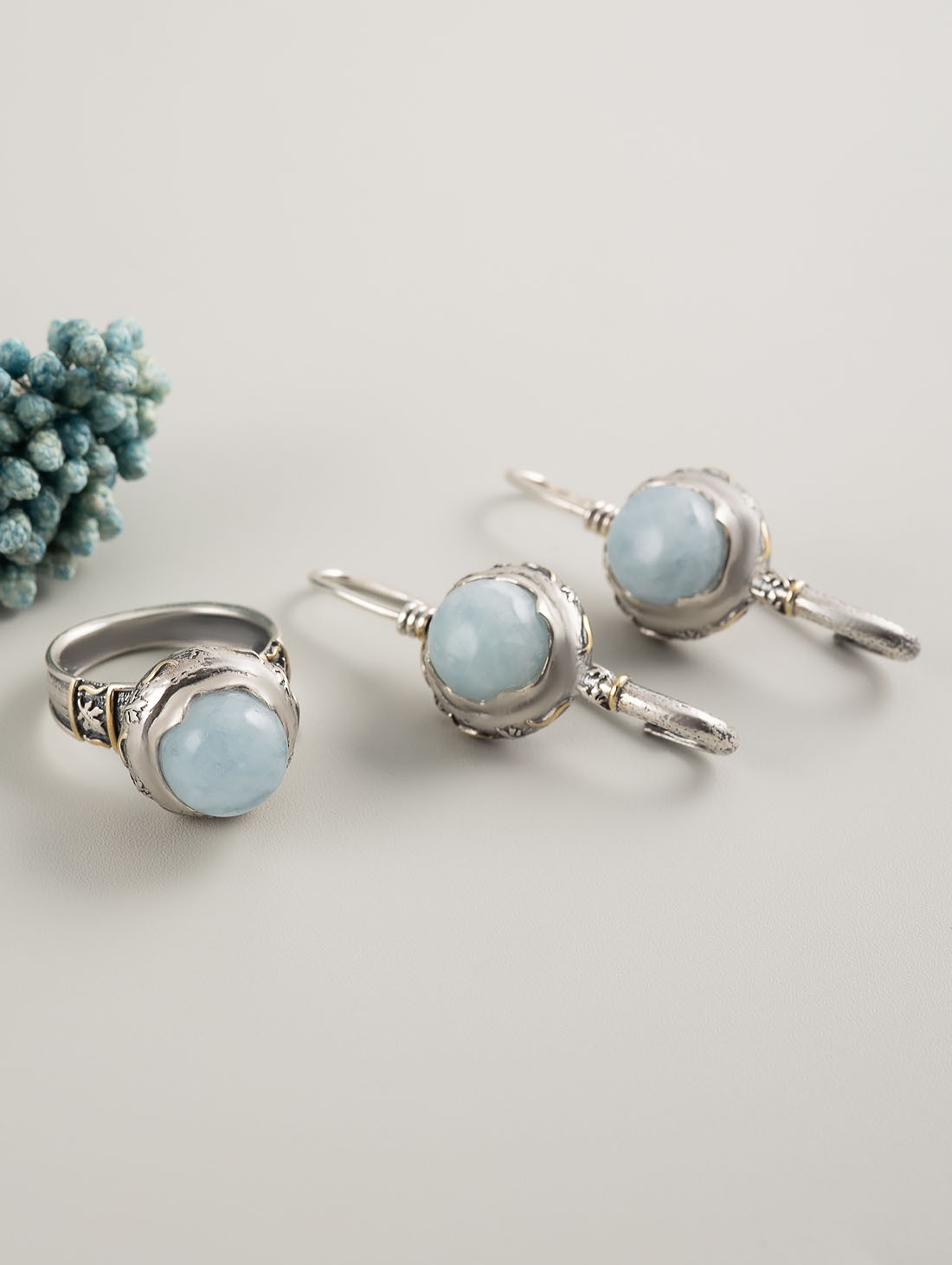 Rrr1346z Аквамарин Кольцо (Ag 925)