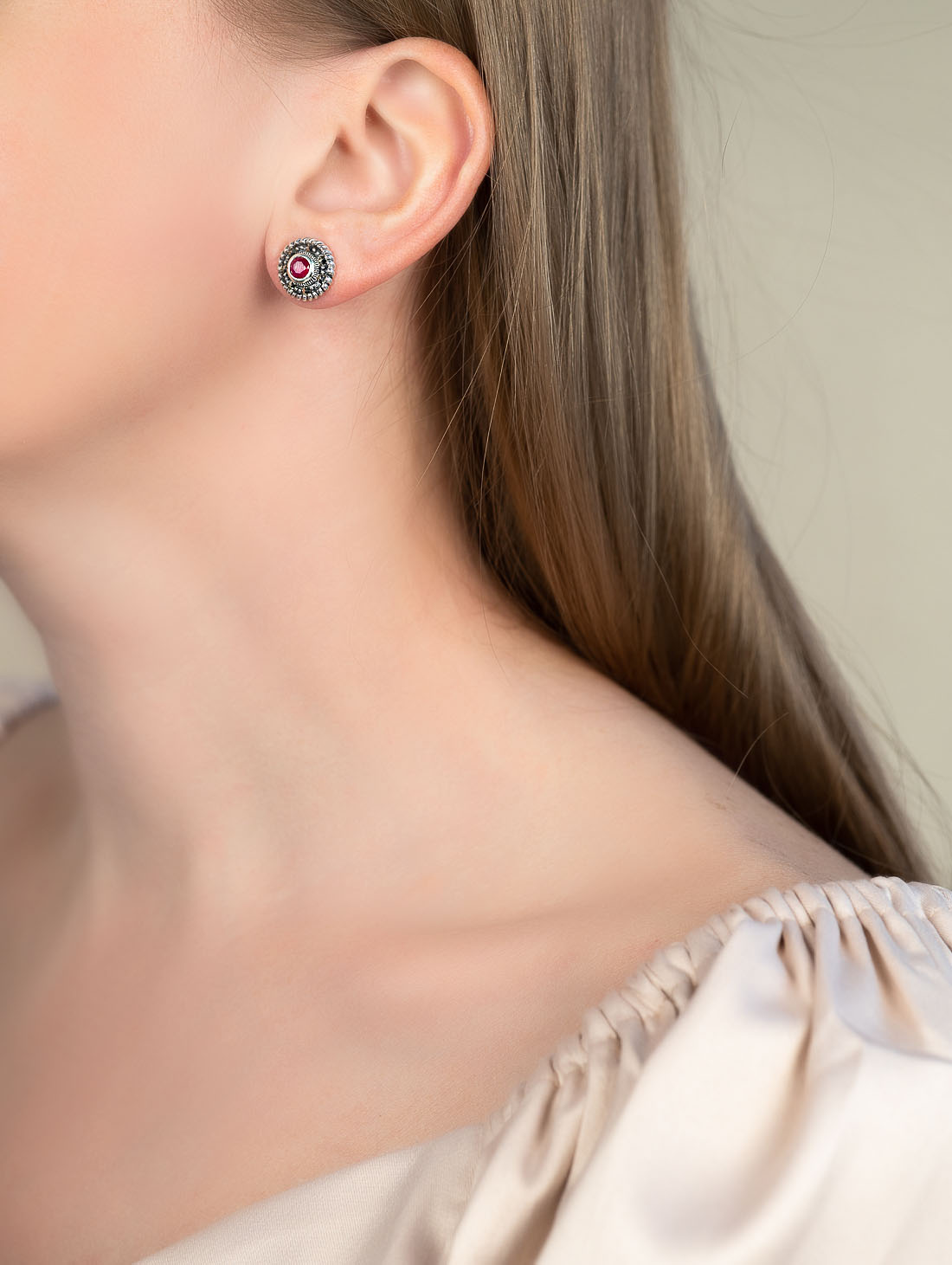 300203 Серьги пуссеты (Ag 925)