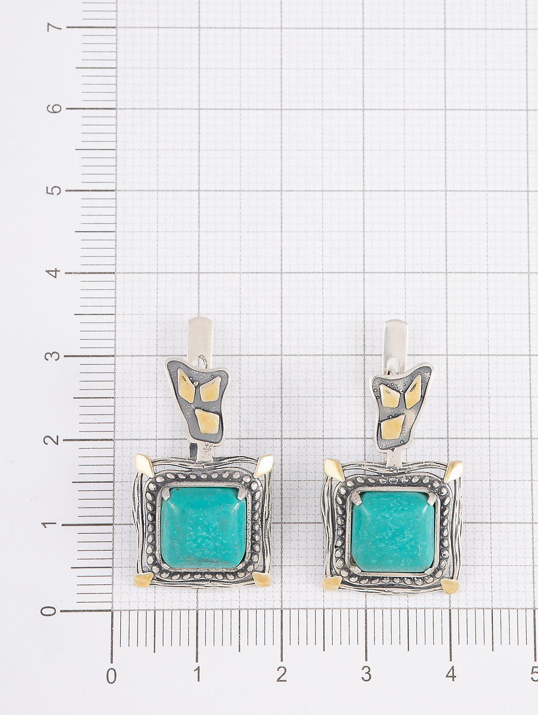 Err1340z Бирюза Серьги (Ag 925)