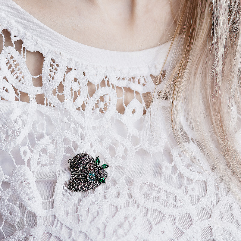 02052 Брошь (Ag 925)