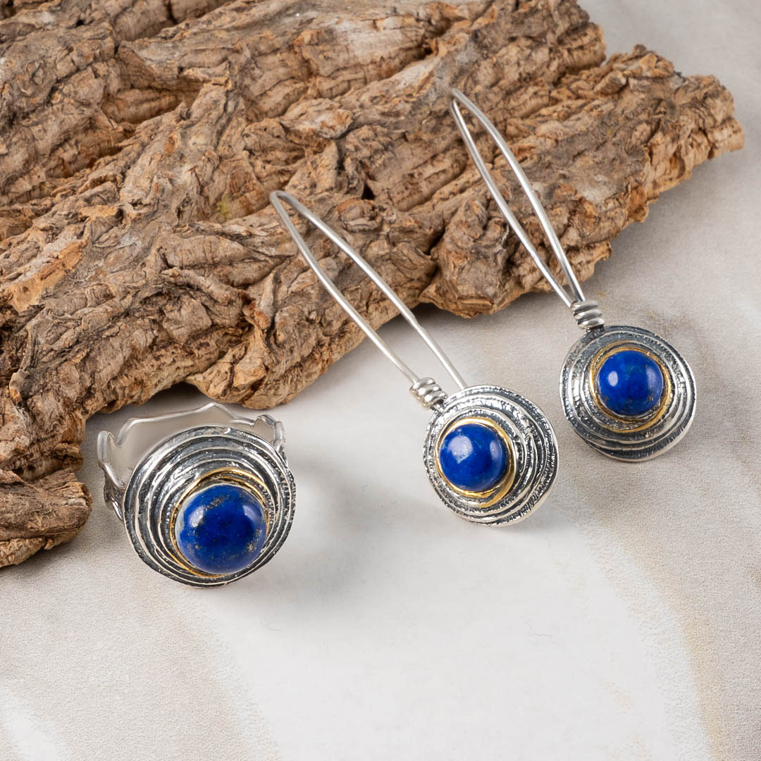 Rrr1185z Лазурит Кольцо (Ag_925)