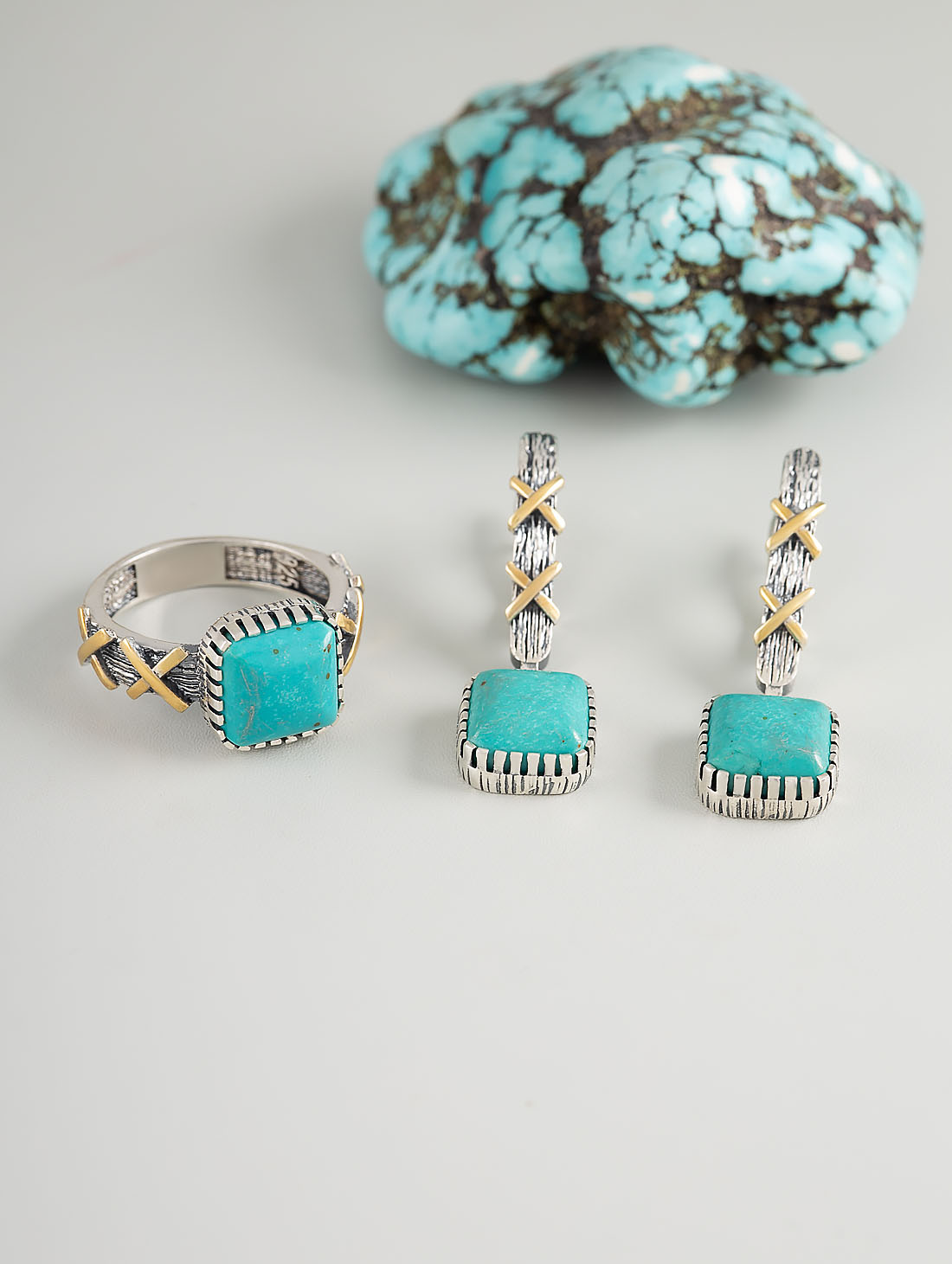 Err1506z Бирюза Серьги (Ag 925)