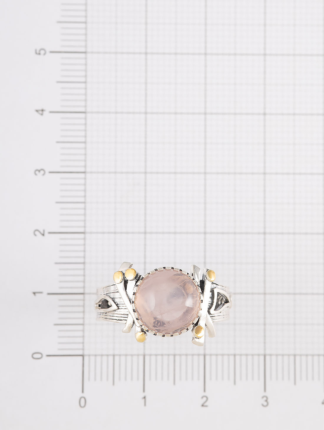 Rrr1491z Розовый кварц Кольцо (Ag_925)