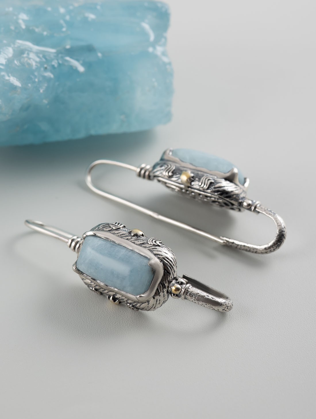 Err1350z Аквамарин Серьги (Ag 925)