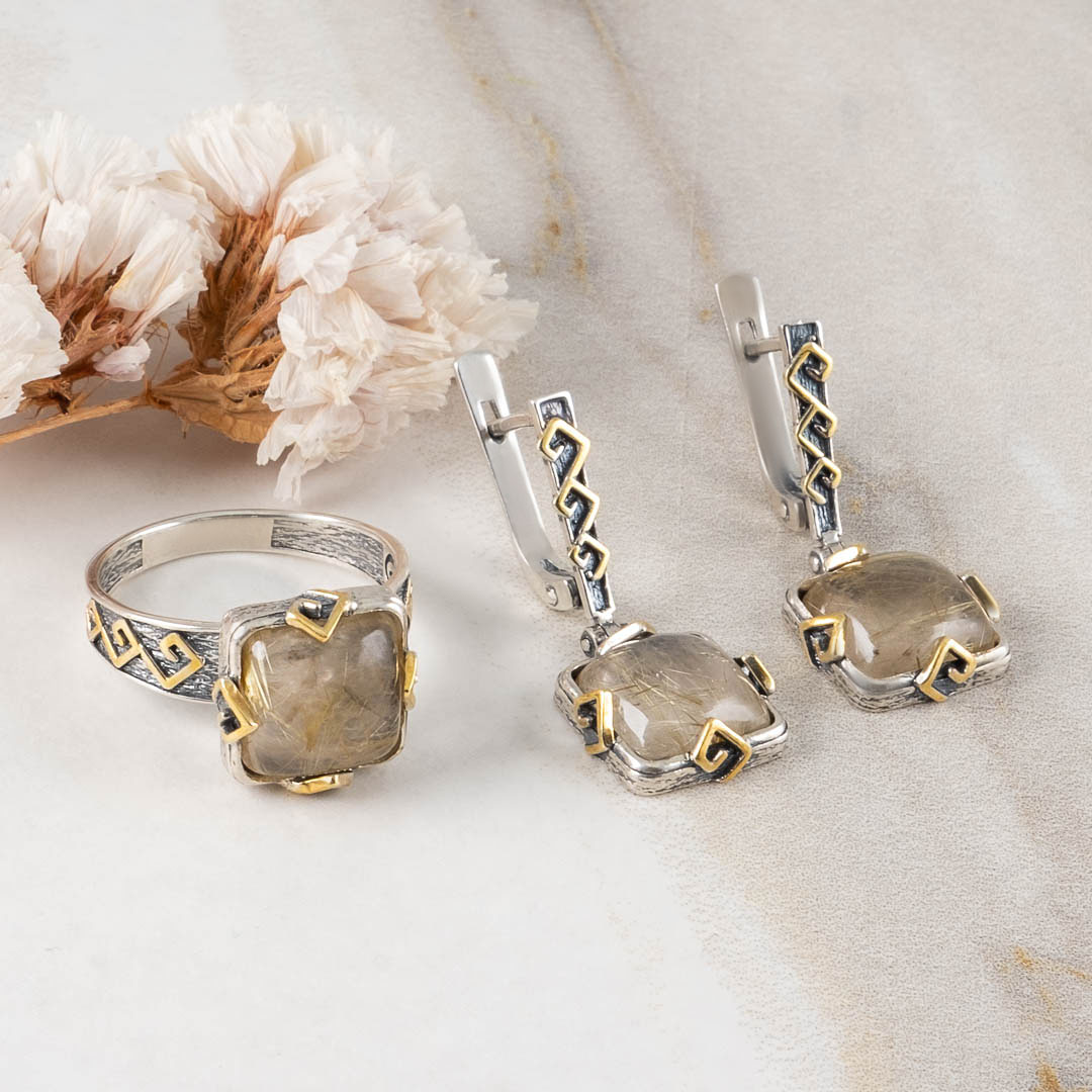 Err1286z Рутил Серьги (Ag 925)