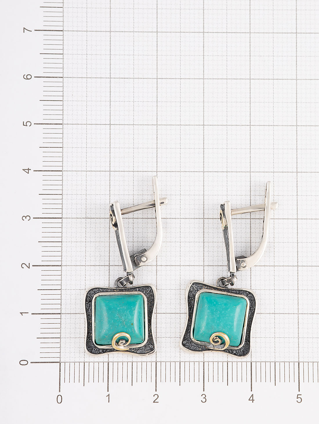 Err1331z Бирюза Серьги (Ag 925)