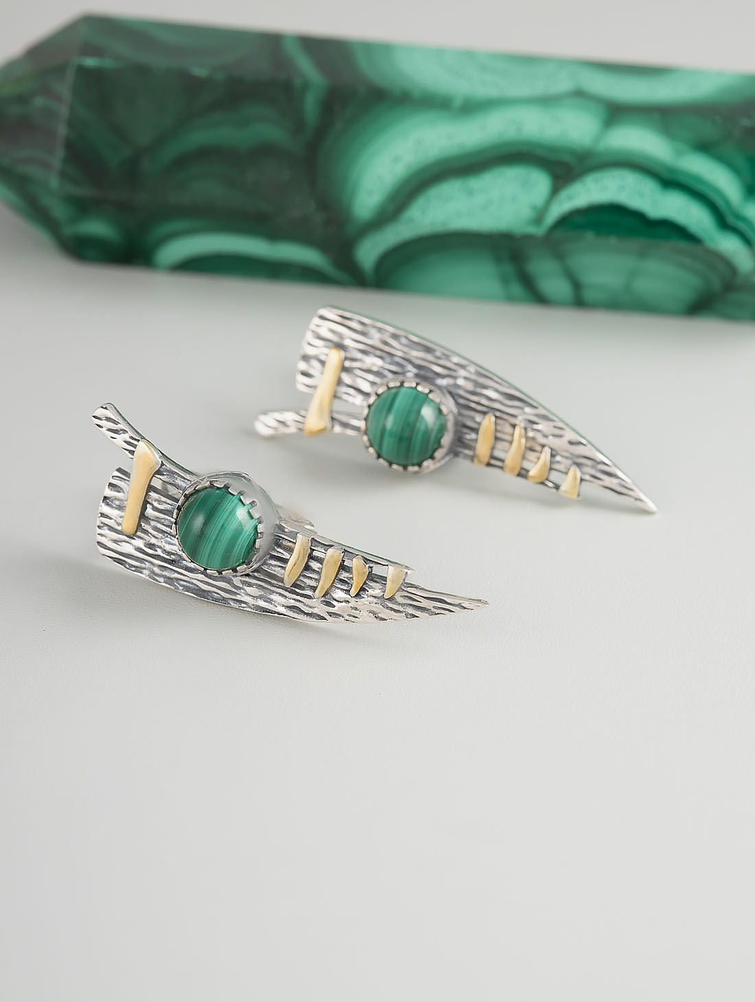 Err1498z Малахит Серьги (Ag 925)