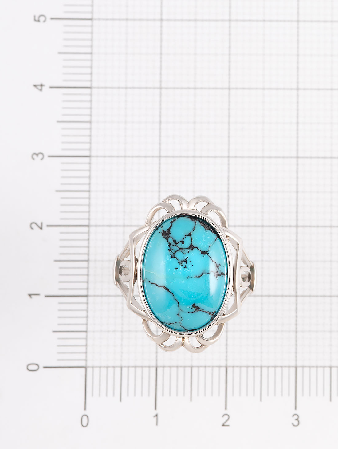 0564R Бирюза Кольцо (Ag 925)