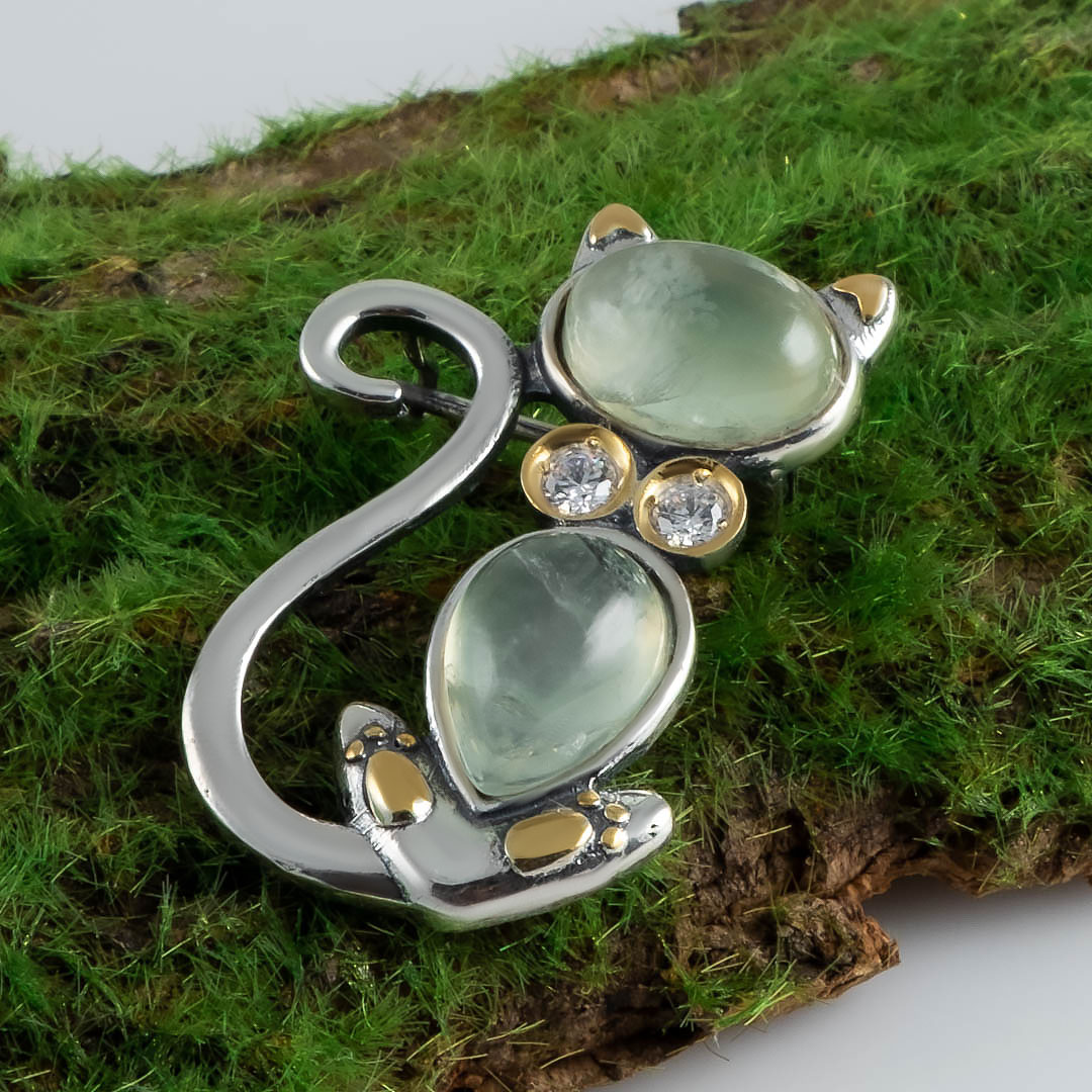 Brr1263z Пренит Брошь (Ag 925)