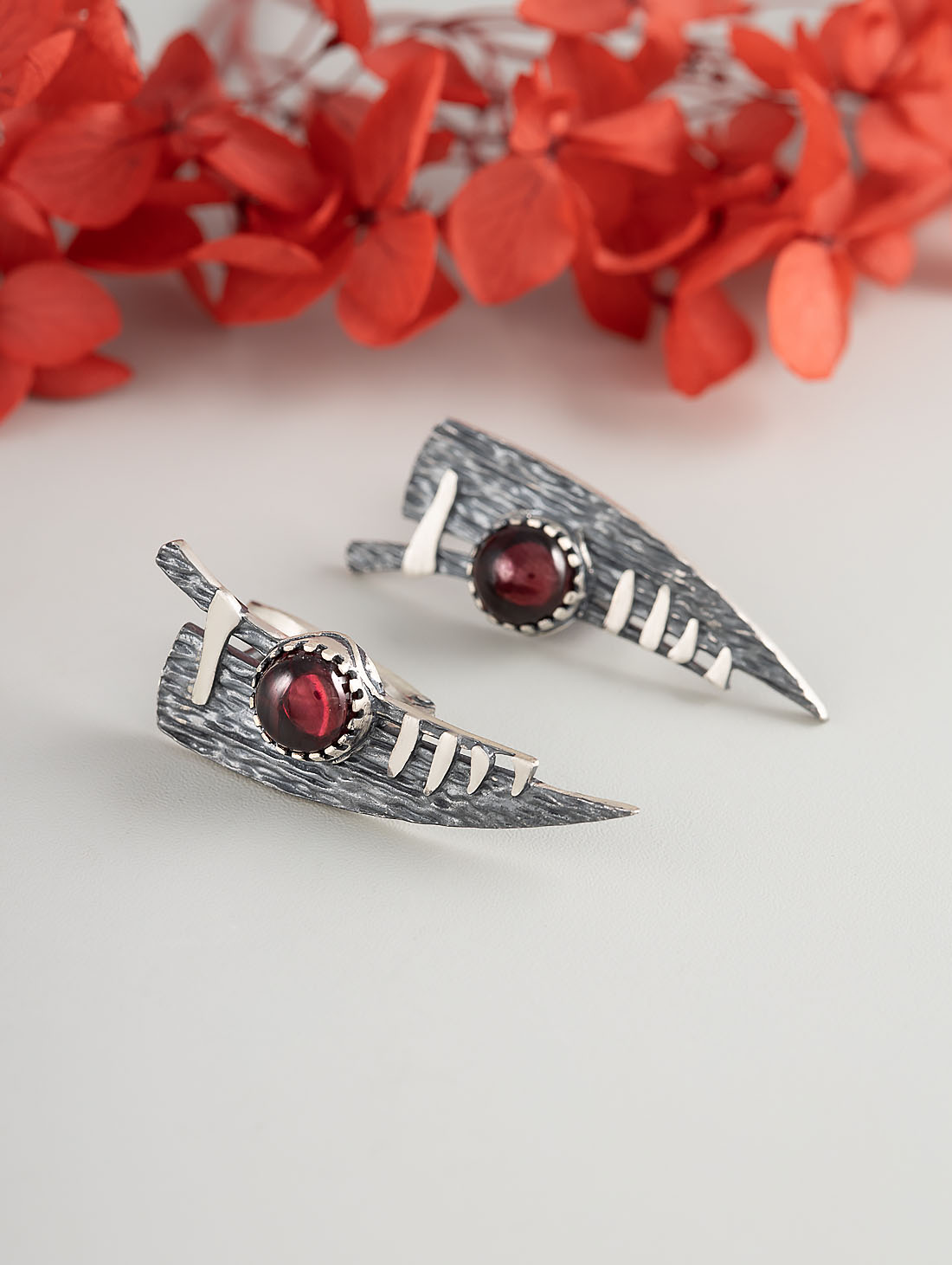 Err1498 Гранат Серьги (Ag 925)