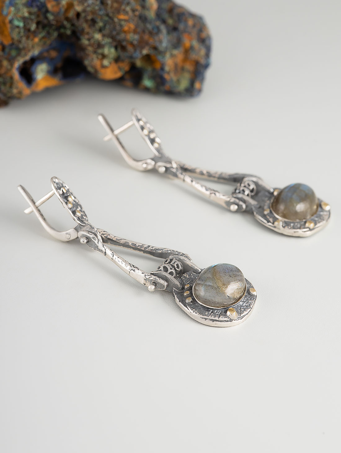 Err1451z Лабрадор Серьги (Ag 925)