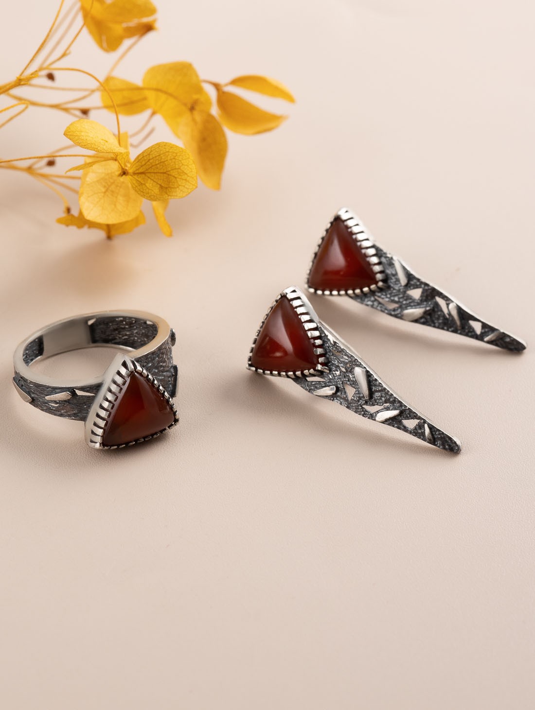 Err1495 Сердолик Серьги (Ag 925)