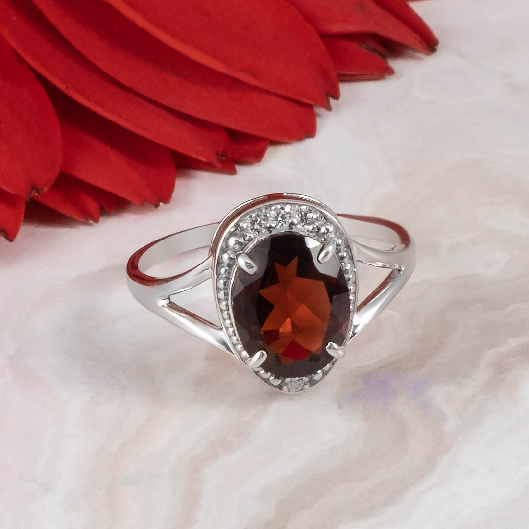 0559R Гранат Кольцо (Ag 925)