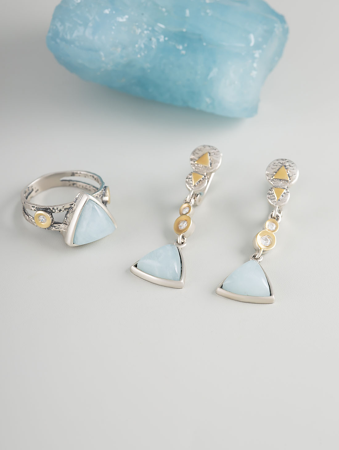 Err1254z Аквамарин Серьги (Ag 925)