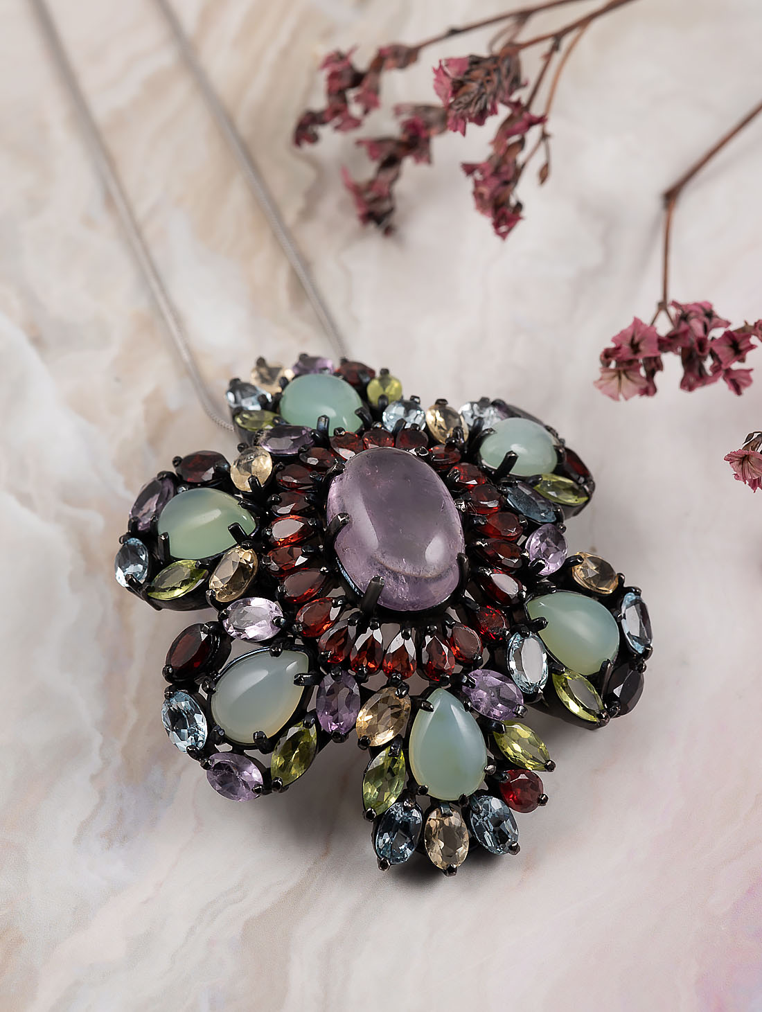 042383 Брошь-кулон (Ag 925)