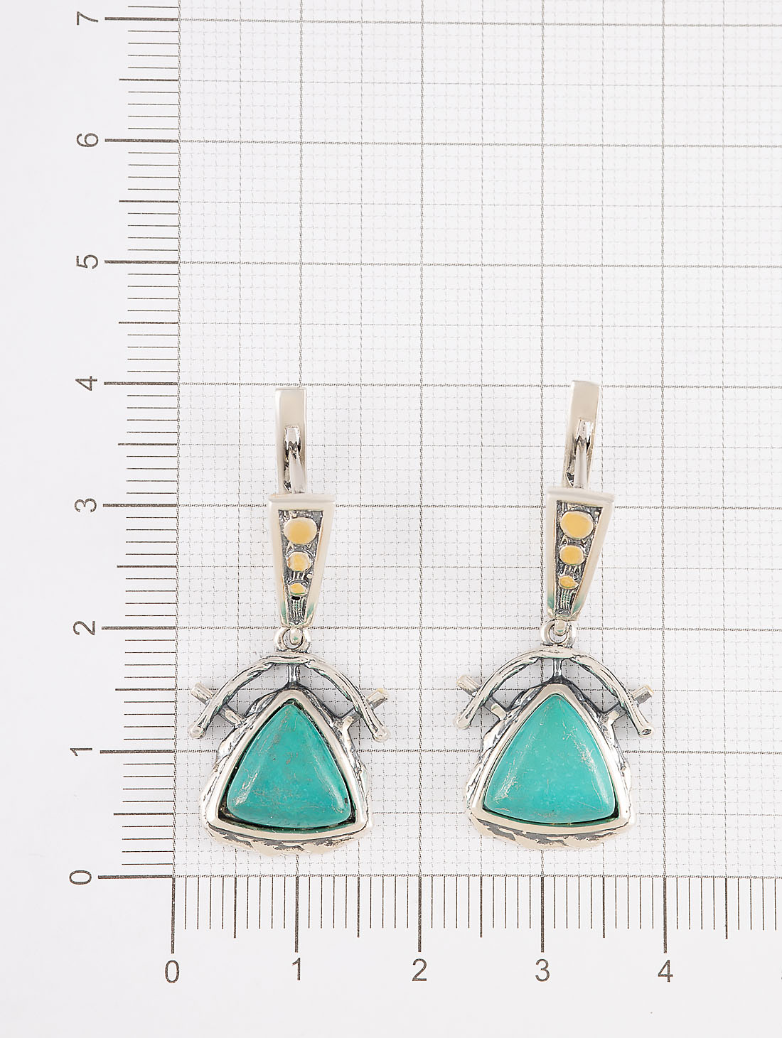 Err1268z Бирюза Серьги (Ag 925)