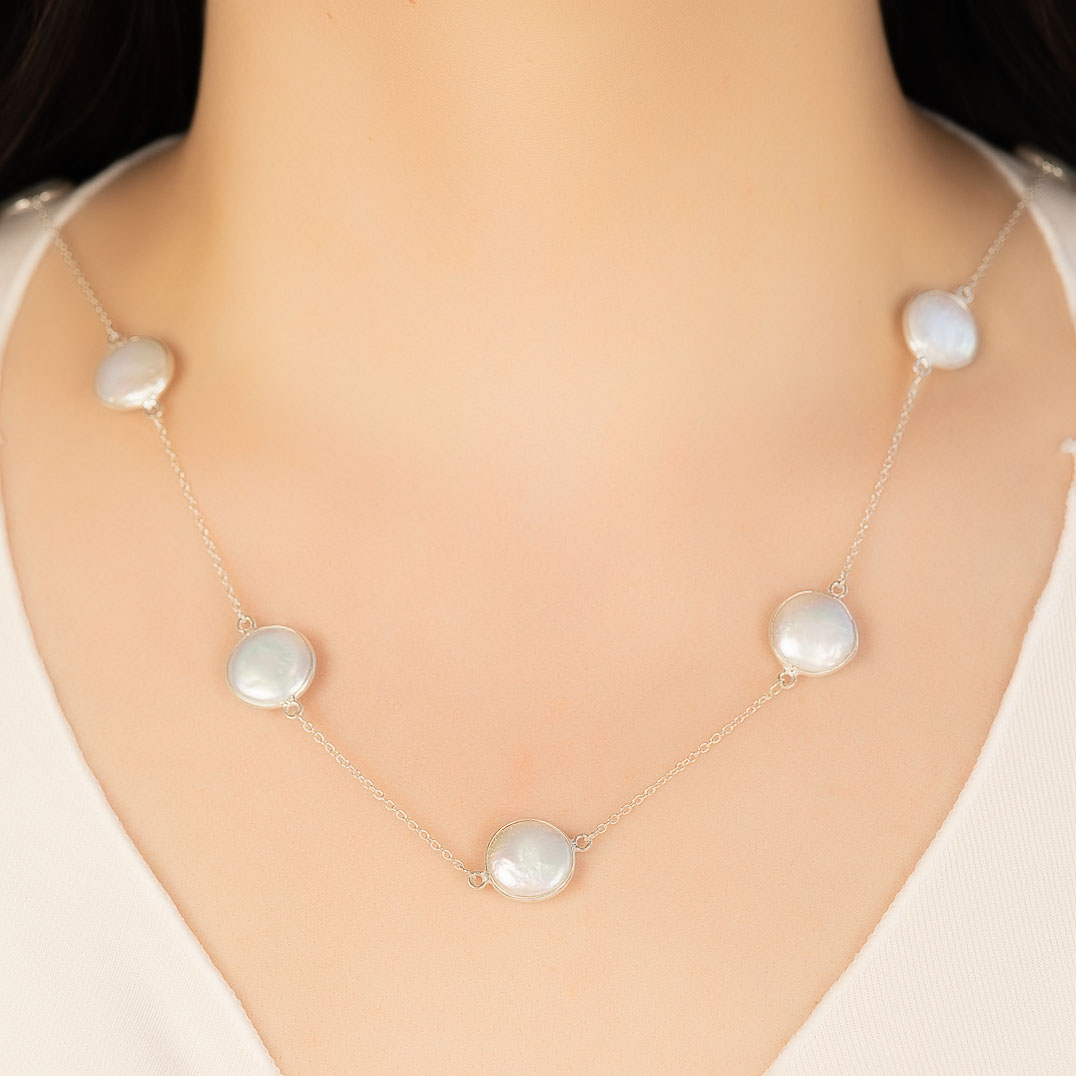 1300124 Колье (Ag 925)