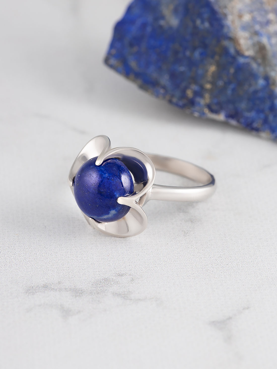 0271R Лазурит Кольцо (Ag 925)