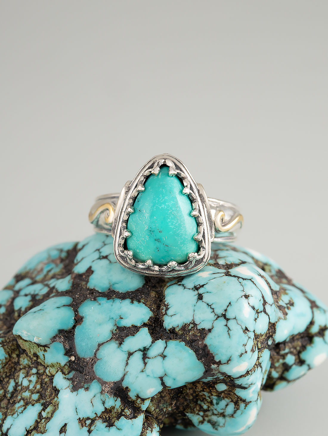 Rrr1322z Бирюза Кольцо (Ag 925)