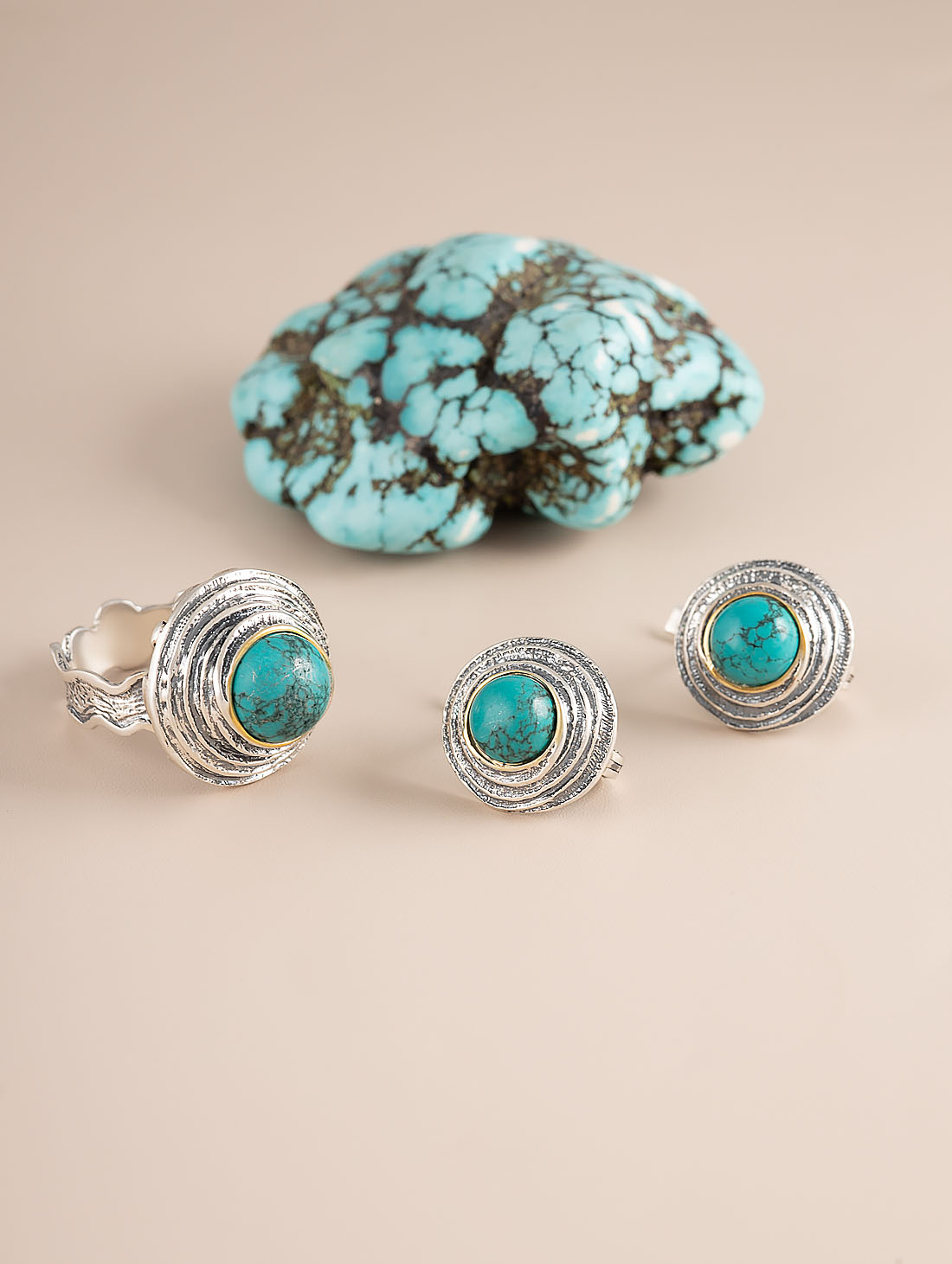 Err1185z Бирюза Серьги (Ag 925)