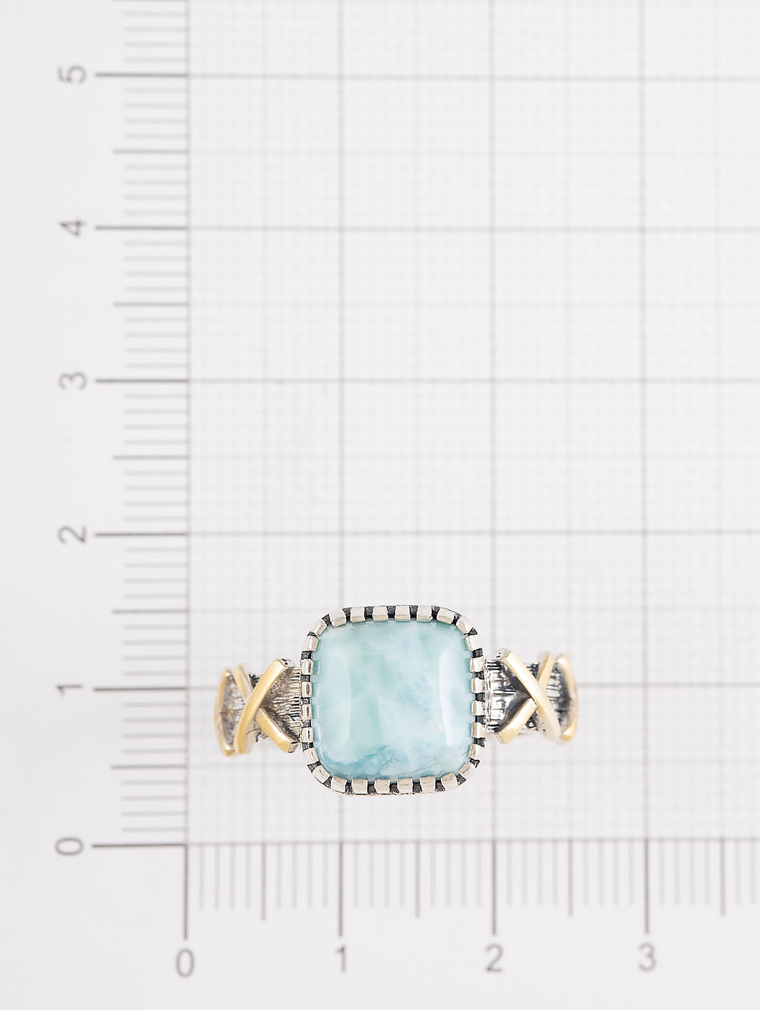 Rrr1506z Ларимар Кольцо (Ag 925)