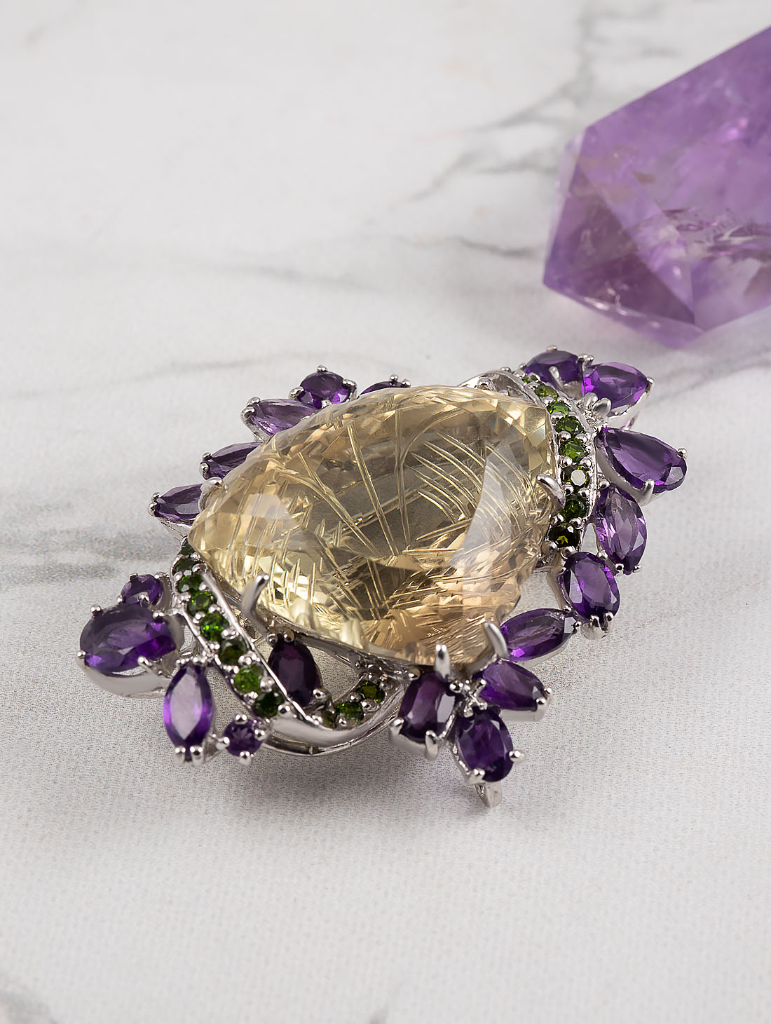 042386 Брошь-кулон (Ag 925)