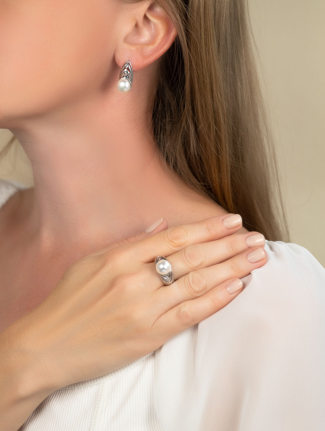 0385 Жемчуг Кольцо (Ag 925)