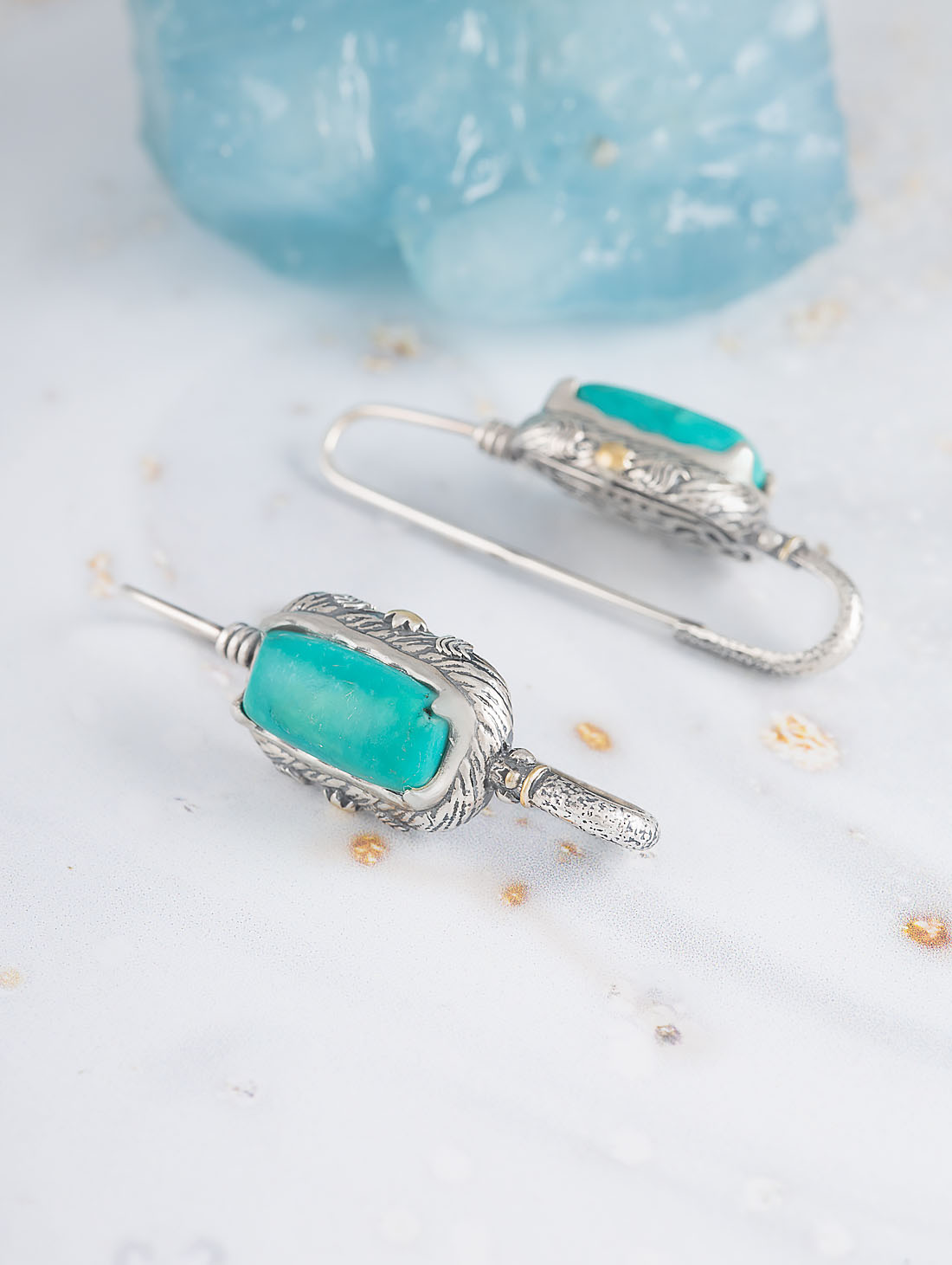 Err1350z Бирюза Серьги (Ag 925)