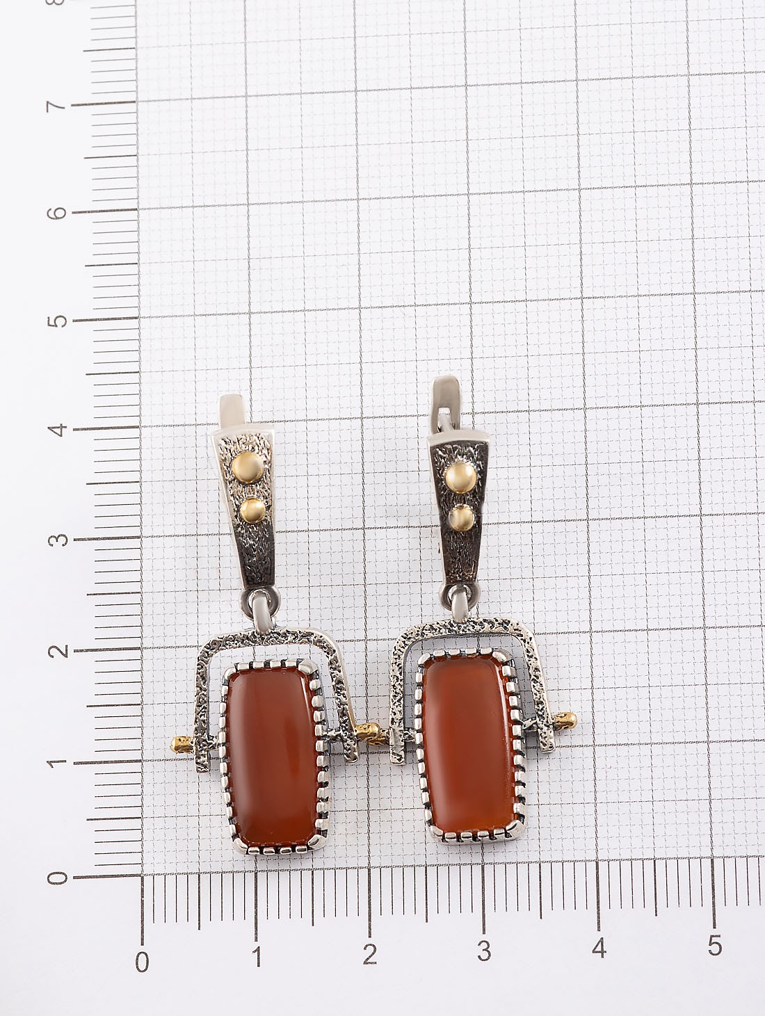 Err1481z Сердолик Серьги (Ag_925)