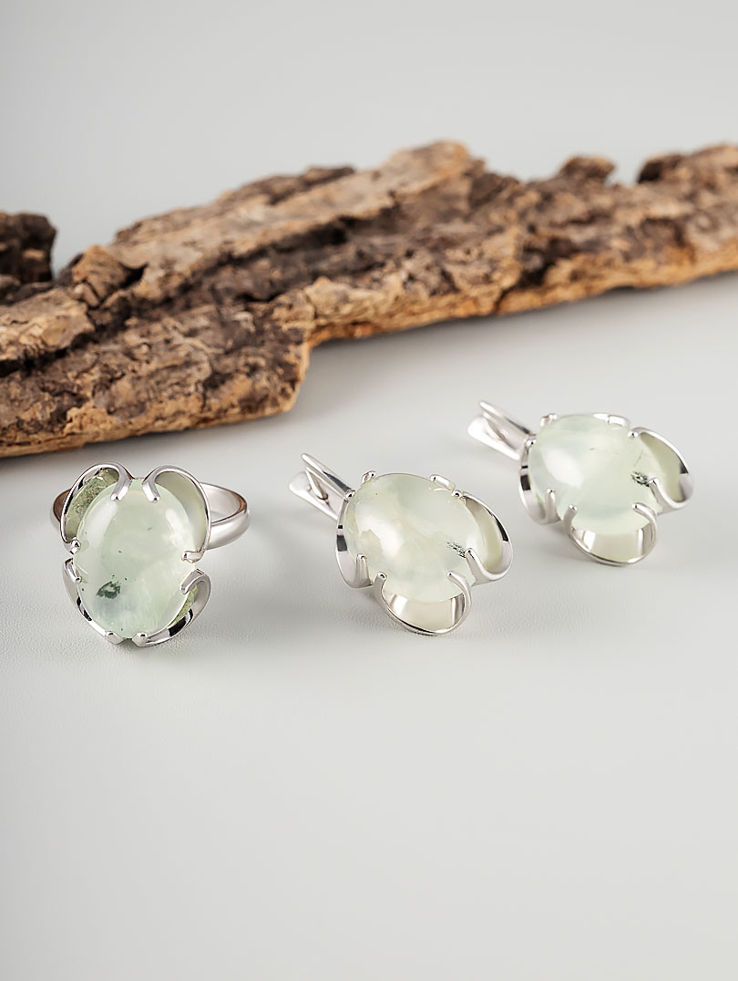 1231R Пренит Серьги (Ag 925)