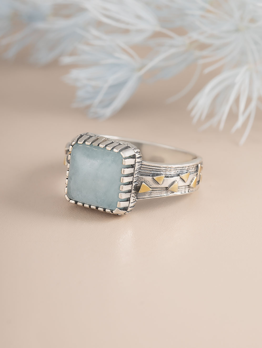 Rrr1493z Аквамарин Кольцо (Ag_925)