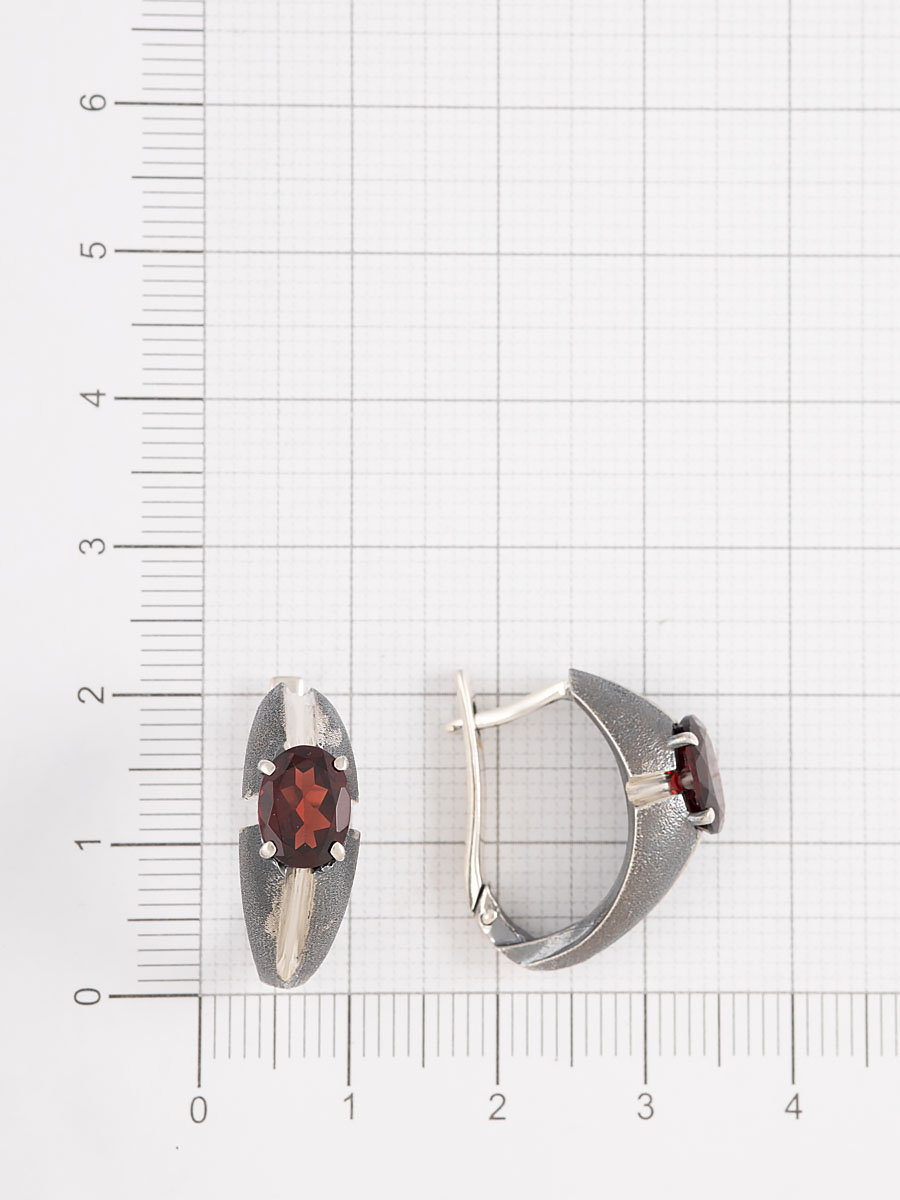 1230 Гранат Серьги (Ag 925)