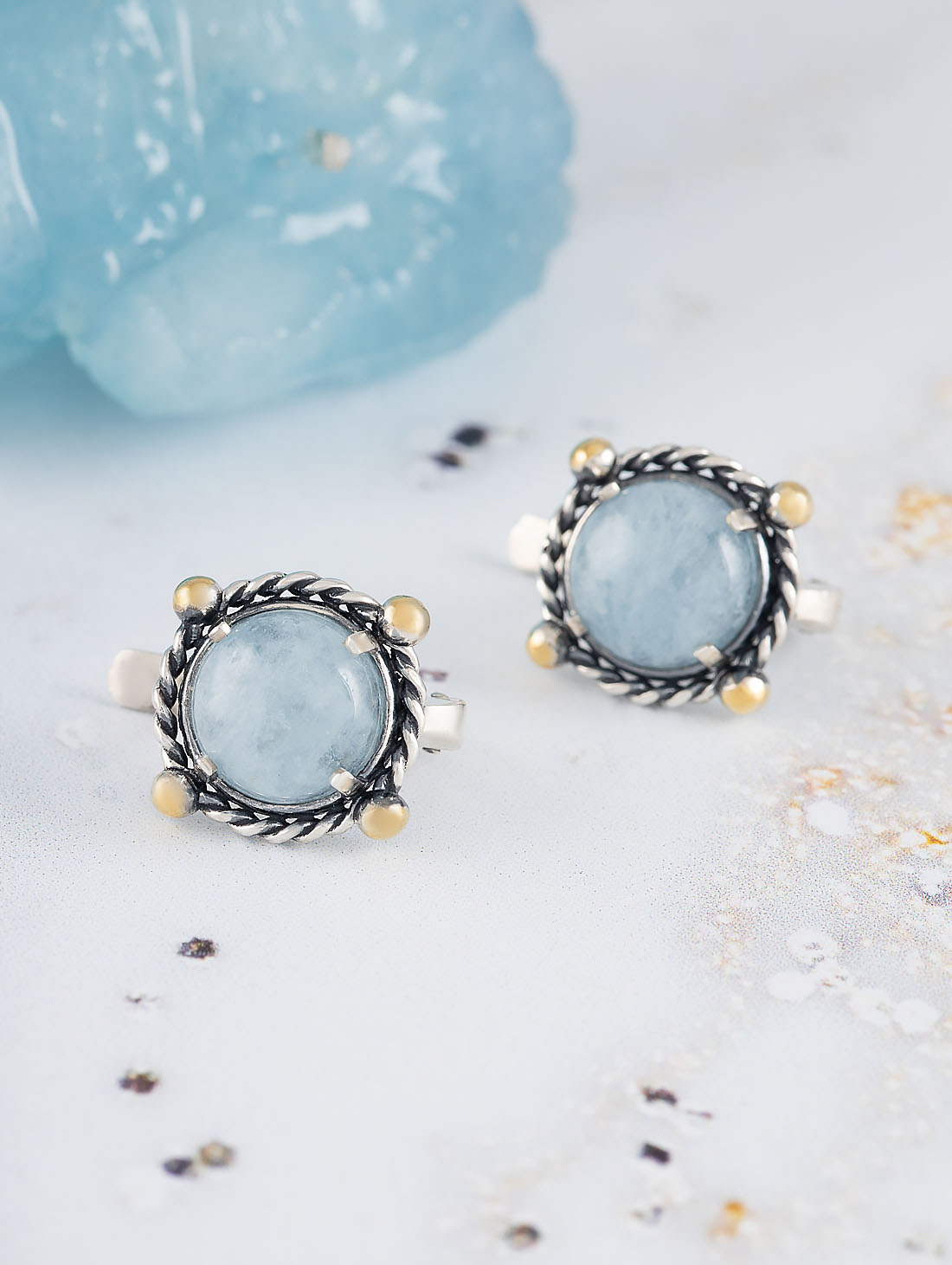 Err1480z Аквамарин Серьги (Ag 925)