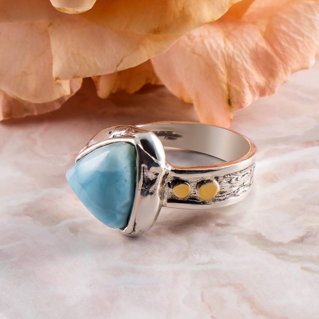 Rrr1268z Ларимар Кольцо (Ag_925)