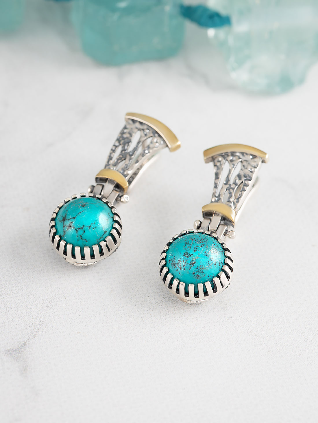 Err1503z Бирюза Серьги (Ag 925)